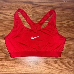 Red Nike Sports Bra Medium